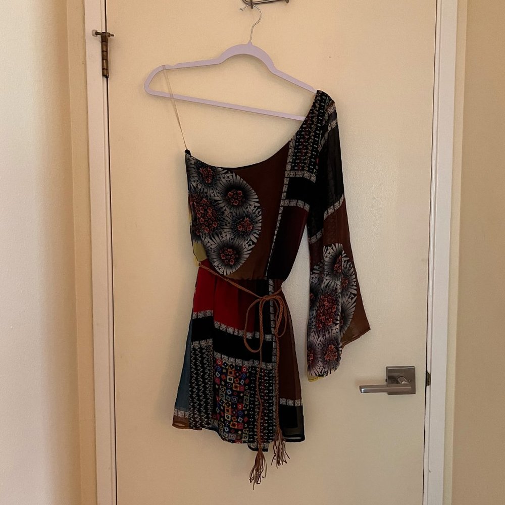 Yahada USA dress size small multicolored one shoulder